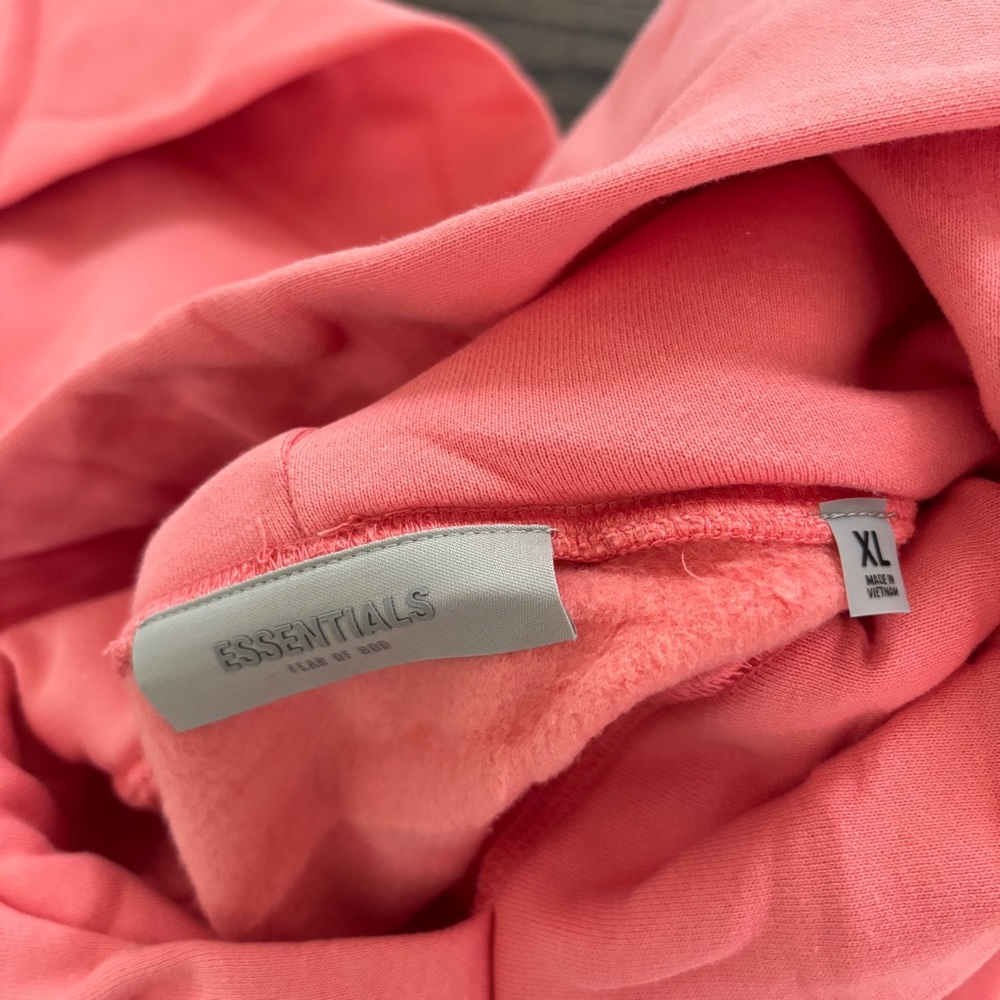 Fear of God Essentials Hoodie Pullover Coral XL NEW NWT Authentic - Picture 5 of 8